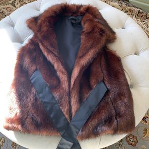 Steve Madden faux fur vest size medium brown